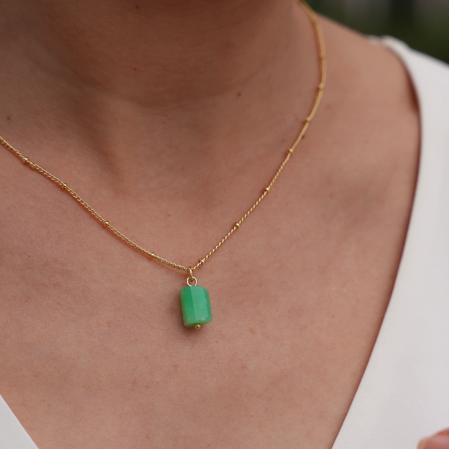 Chrysoprase Glow Necklace