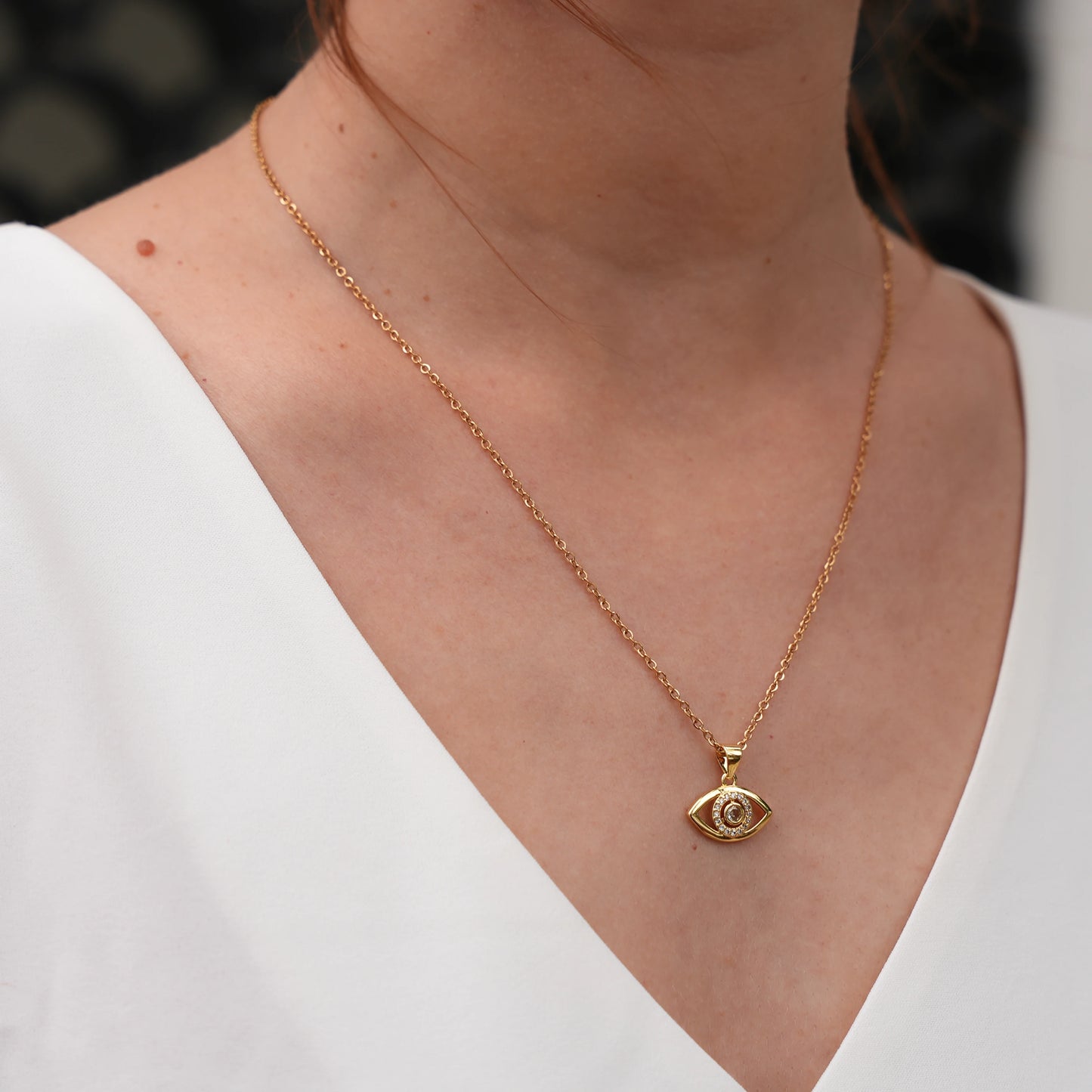 Golden Guardian Evil Eye Necklace