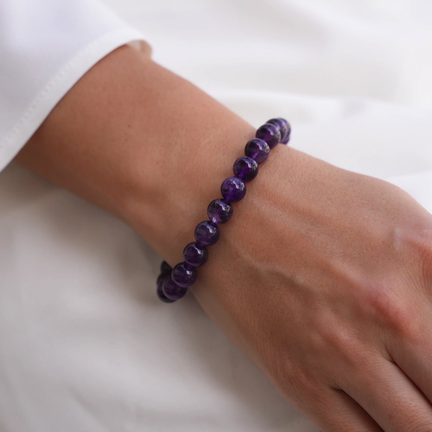 Amethyst Beaded Bracelet