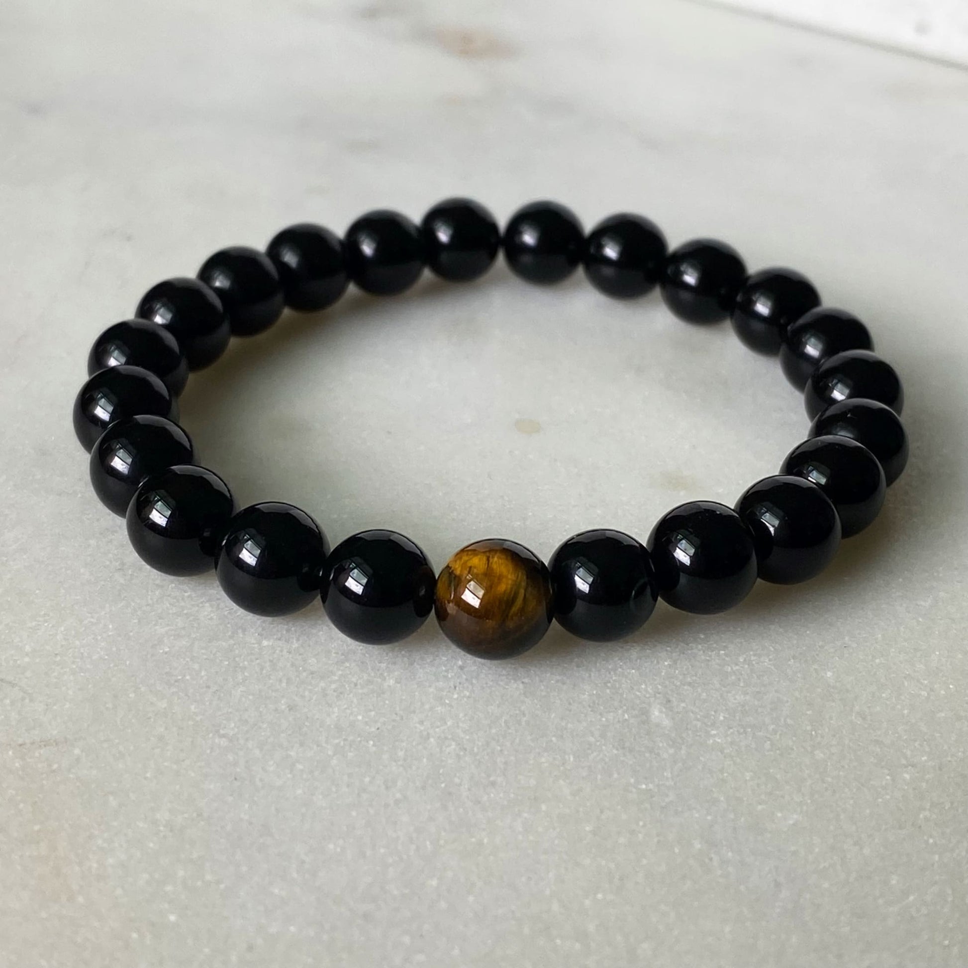 Black Onyx With Tiger Eye Bracelet image 4