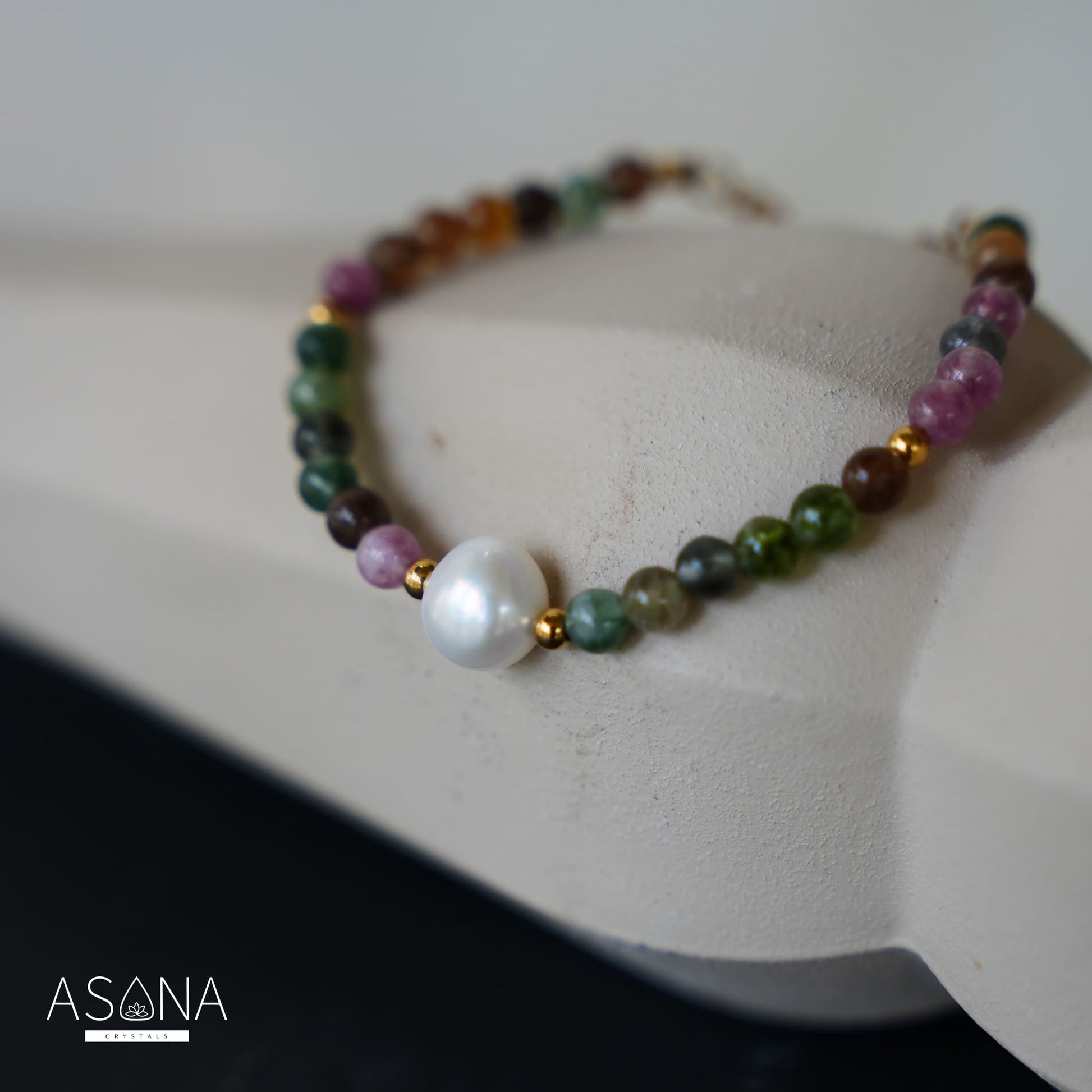 Colorful Tourmaline and Pearl Bracelet image 6