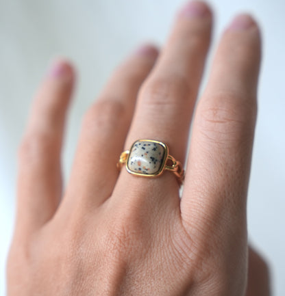 Dalmatian Jasper Ring image 1