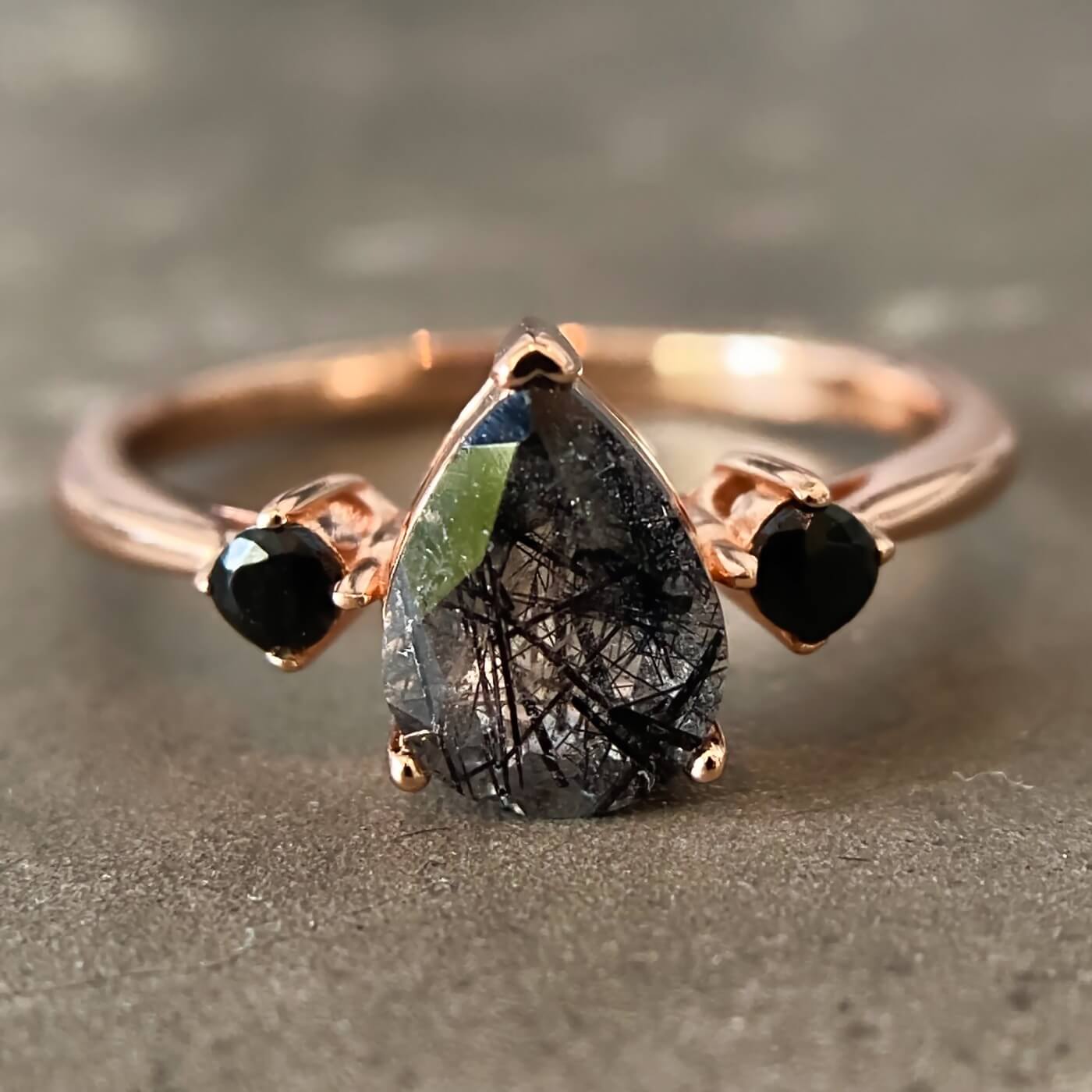 Black Quartz Ring image 5