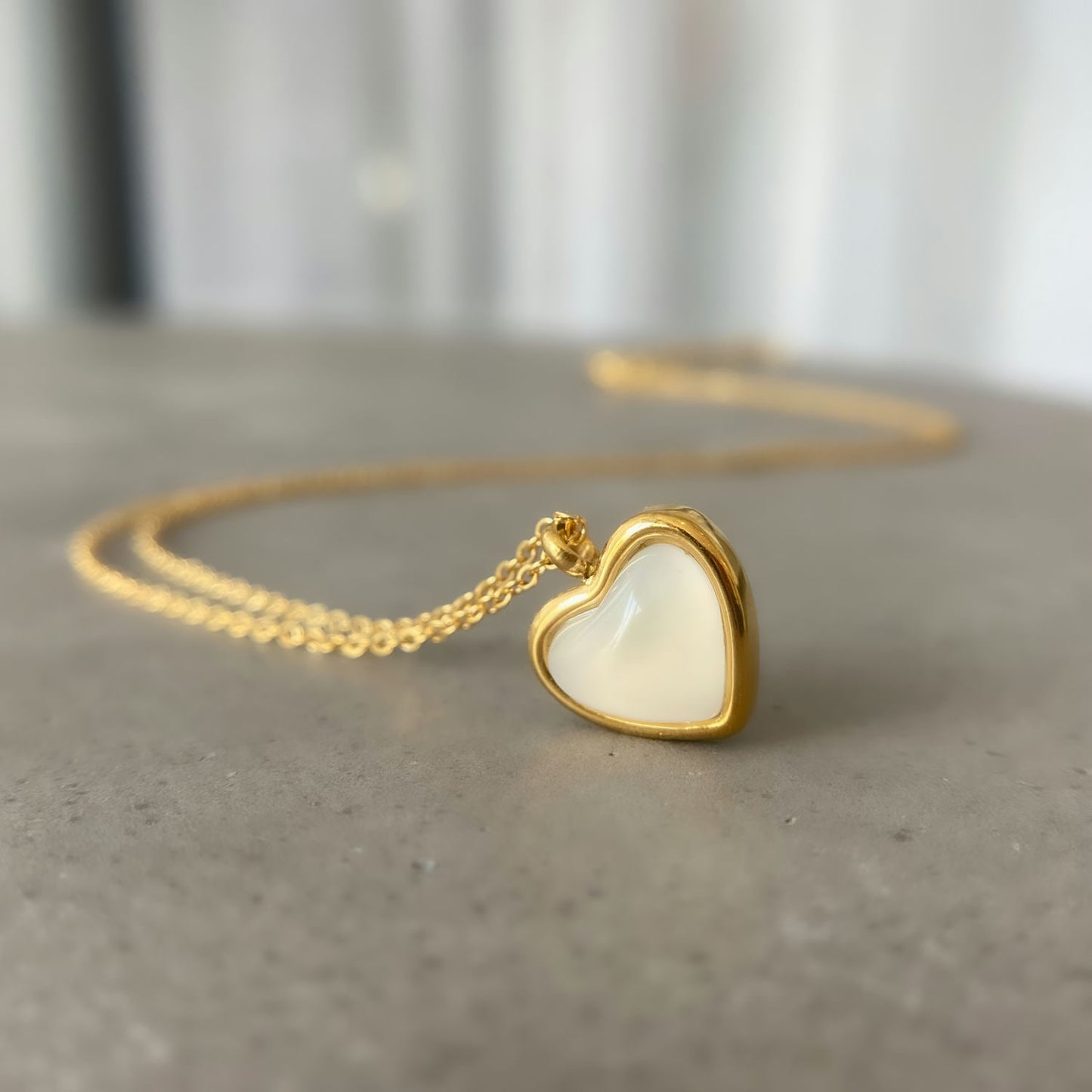 Heart Charm Necklace 18k Gold image 1