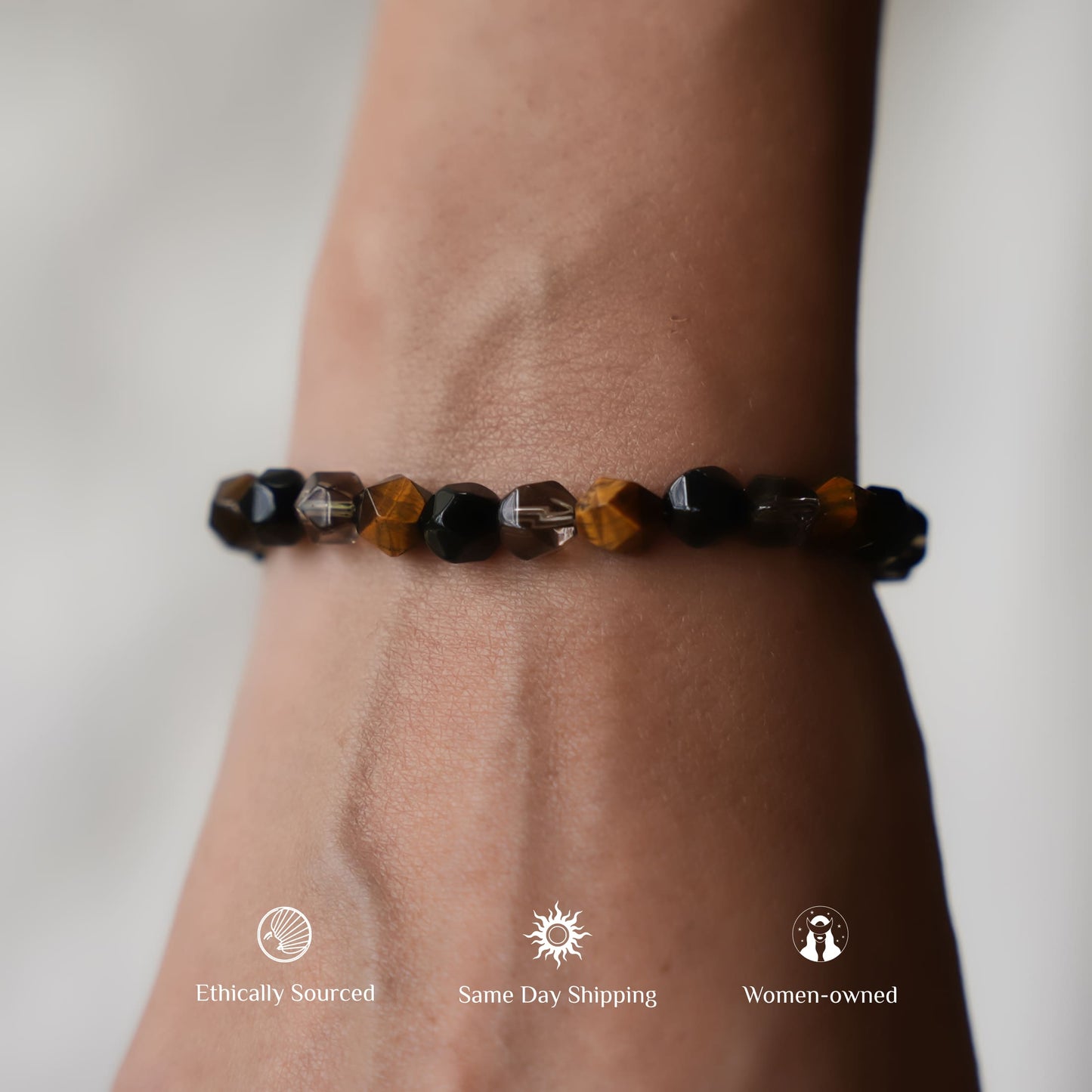 Tiger's Eye and Smoky Quartz Bracelet image 3