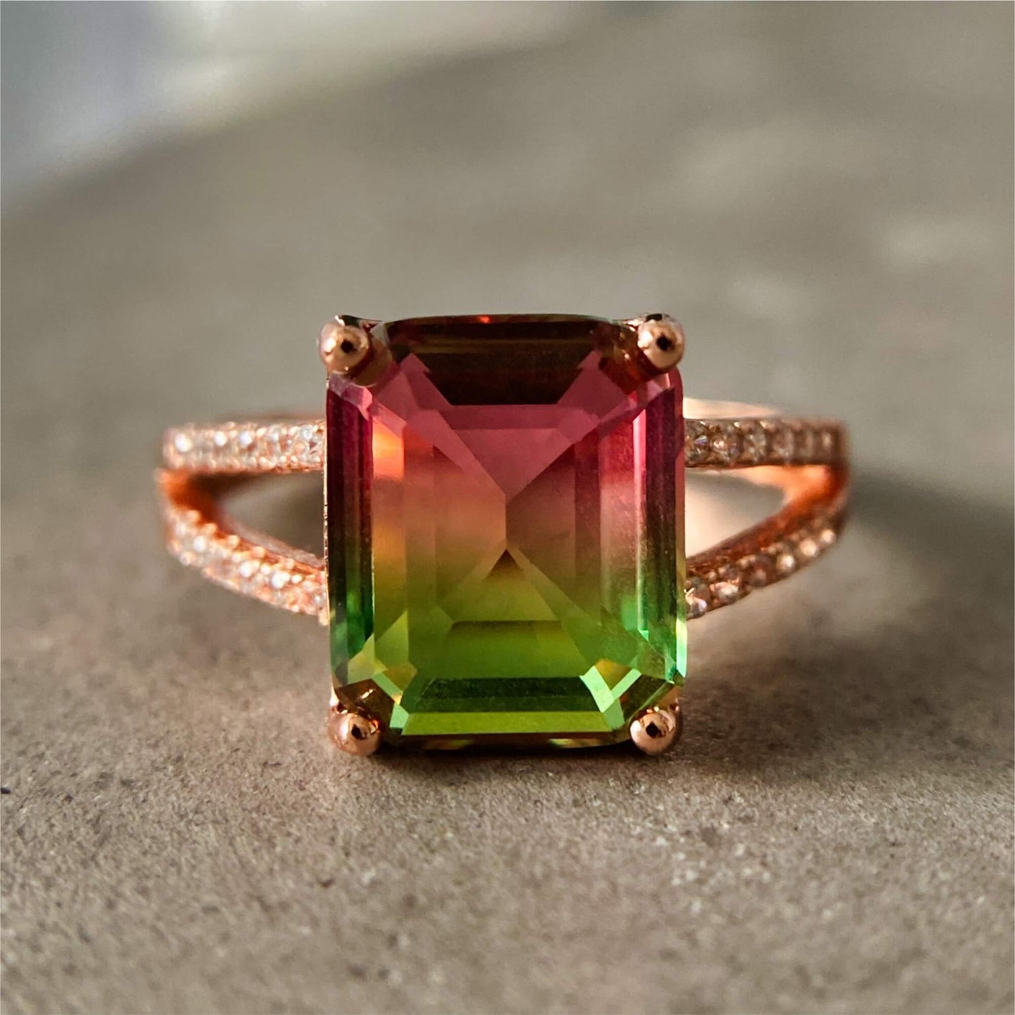 Watermelon Tourmaline Ring image 0