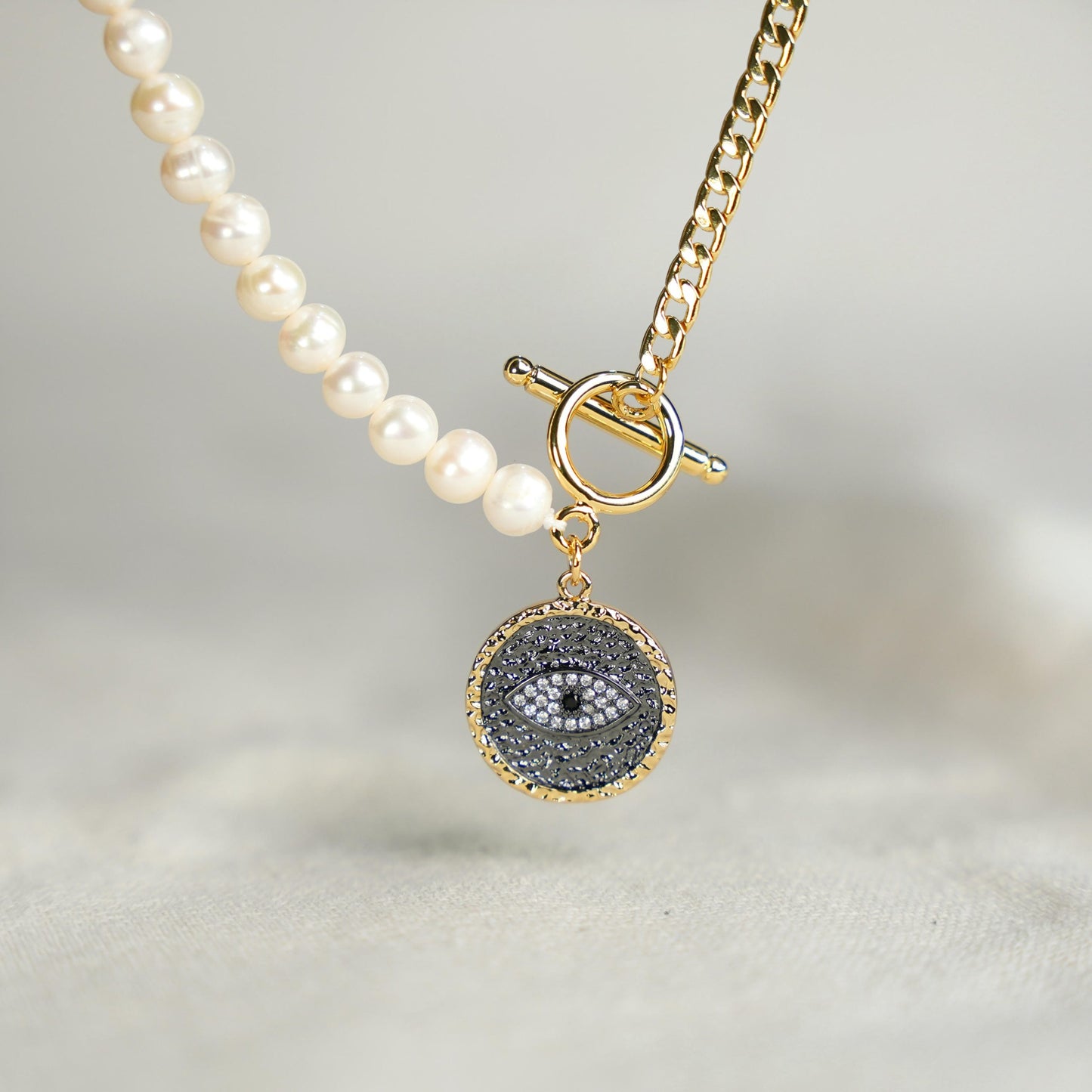 Black Evil Eye Necklace image 0