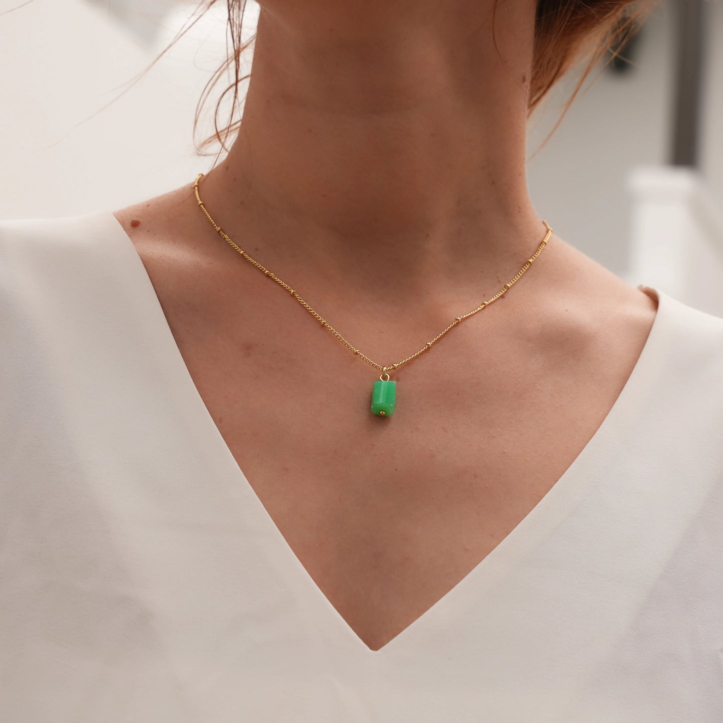 Chrysoprase Glow Necklace