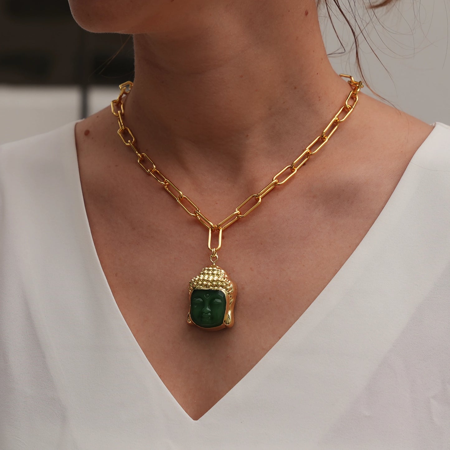 Guardian Jade Buddha Necklace