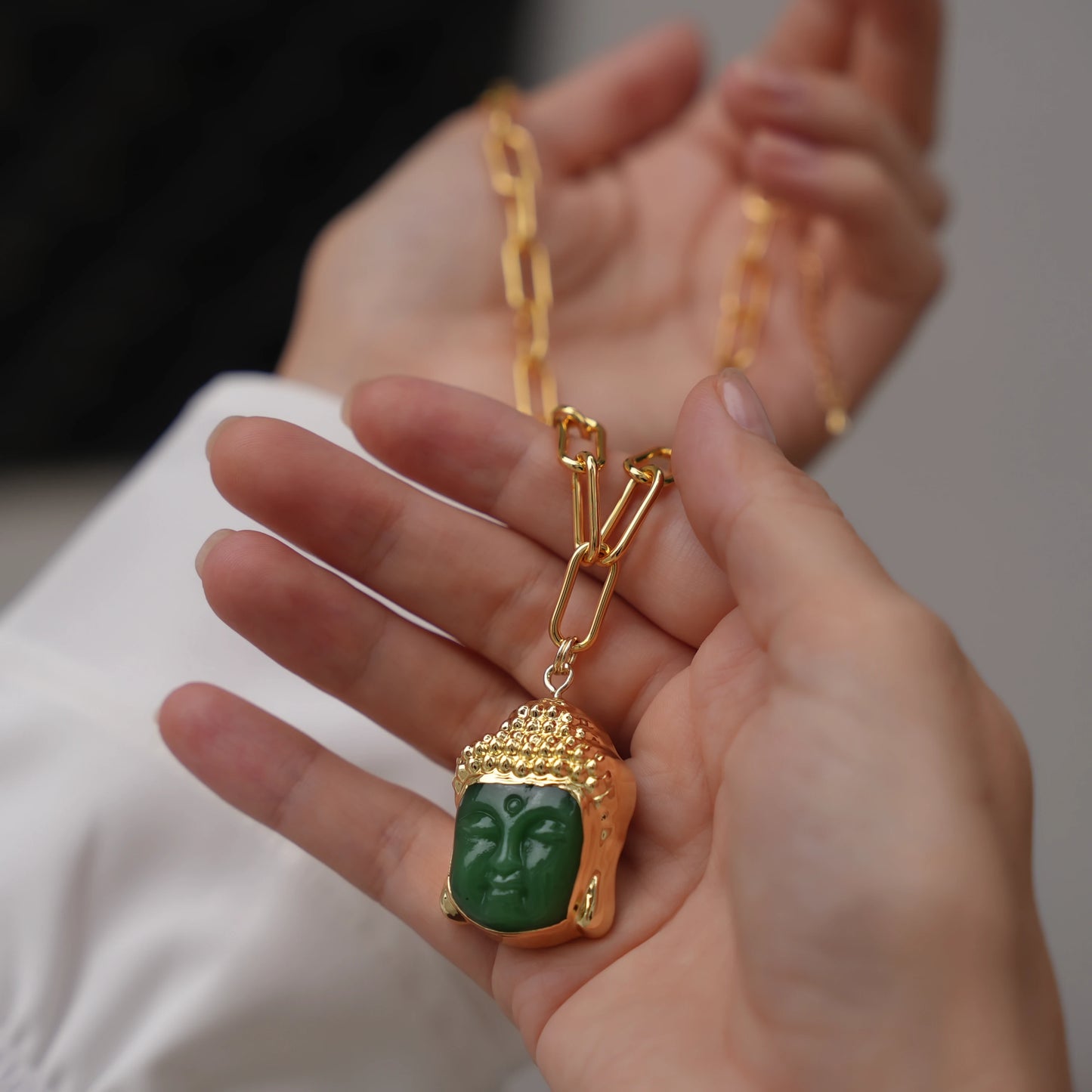 Guardian Jade Buddha Necklace