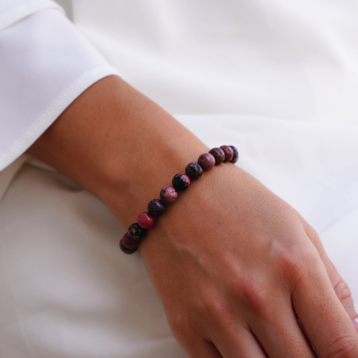 Heartstone Rhodonite Bracelet
