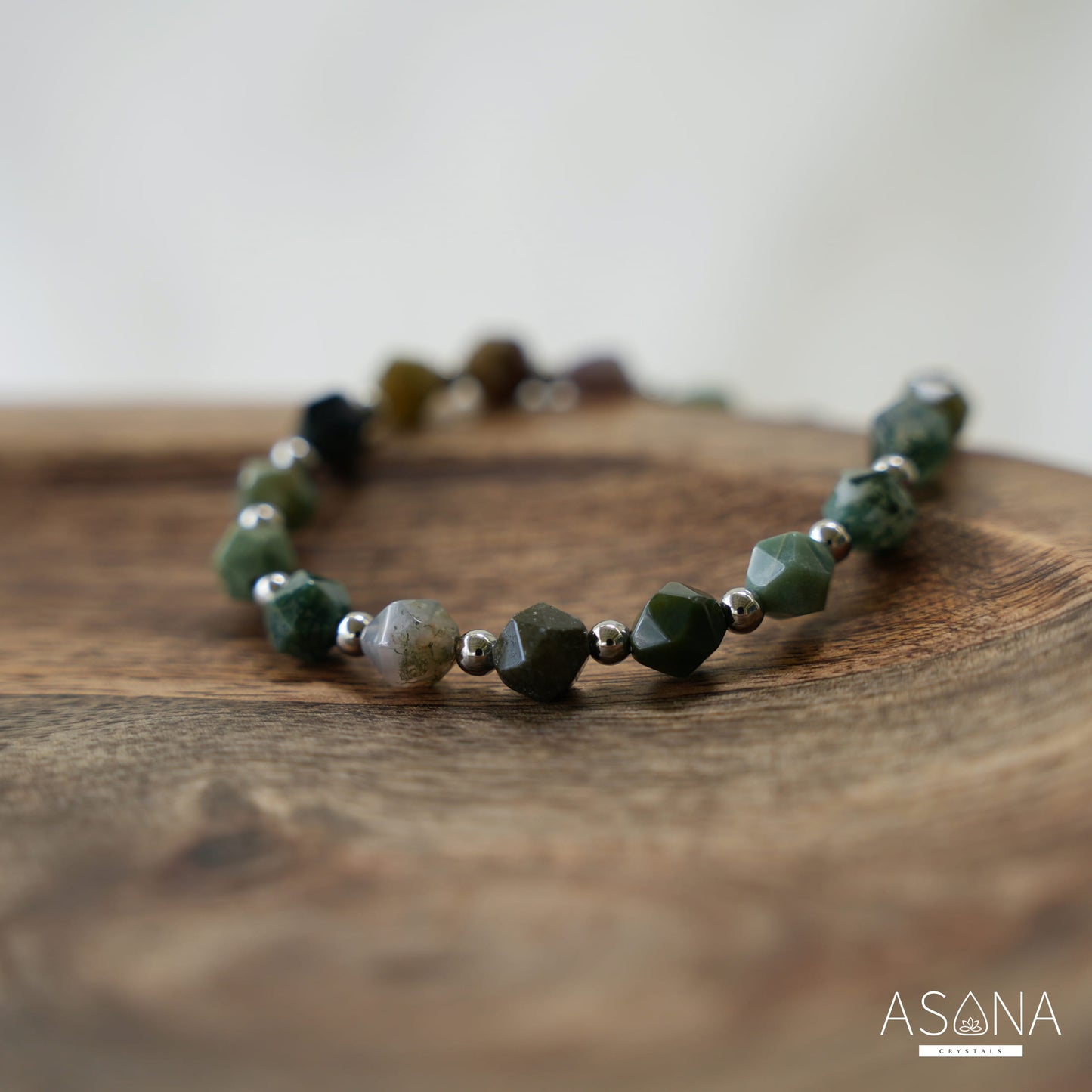 Indian Agate Bracelet Diamond Cut image 3