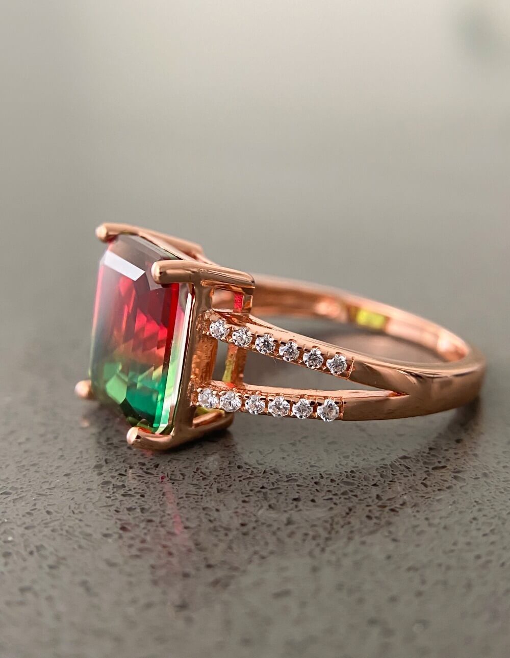 Watermelon Tourmaline Ring image 2