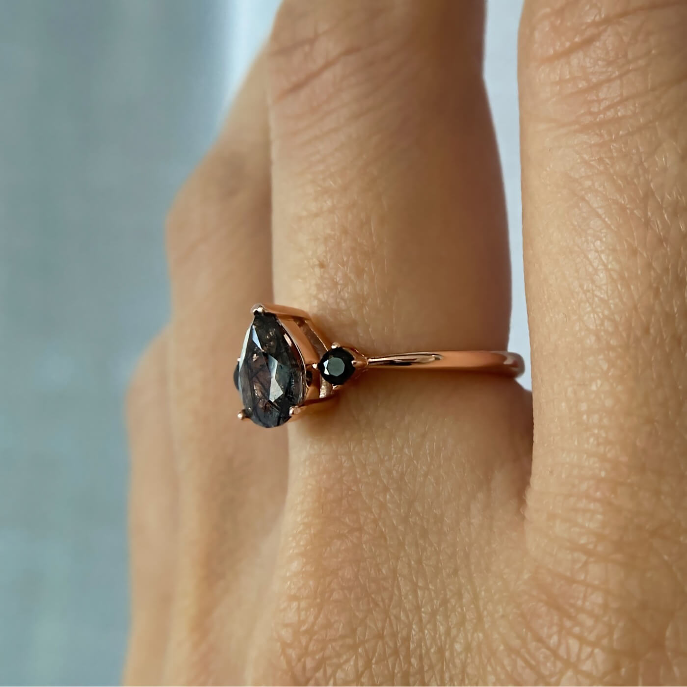 Black Quartz Ring image 3