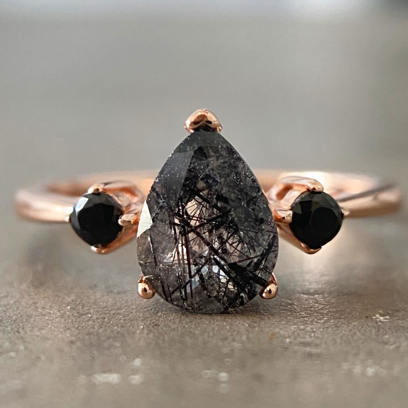 Black Quartz Ring image 0