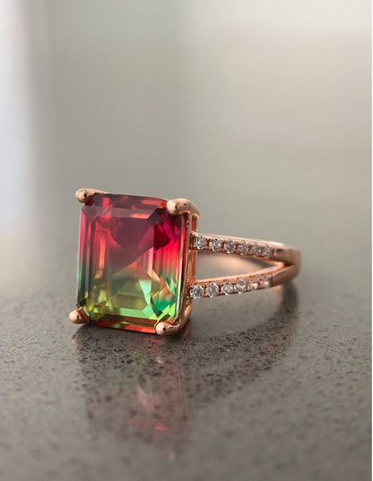 Watermelon Tourmaline Ring image 7