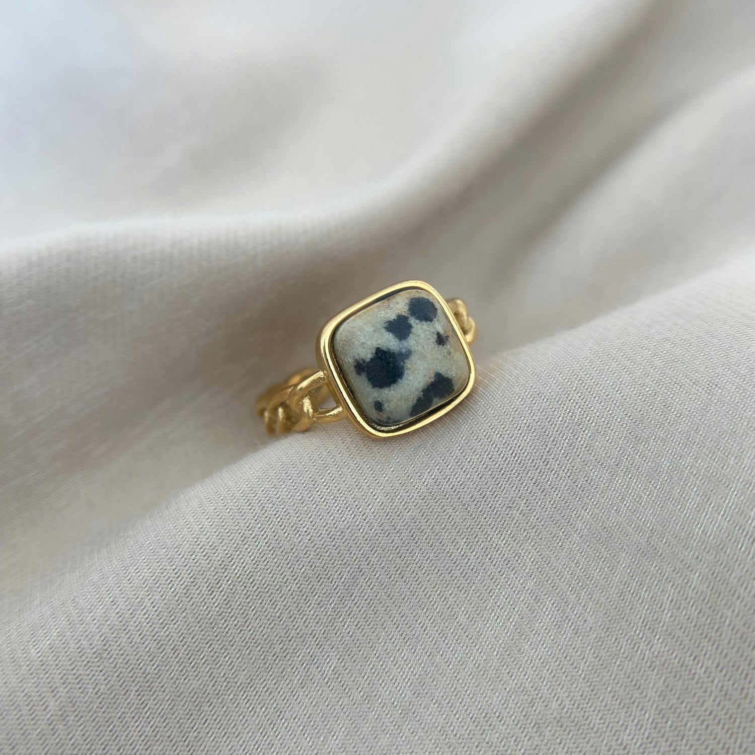 Dalmatian Jasper Ring image 6