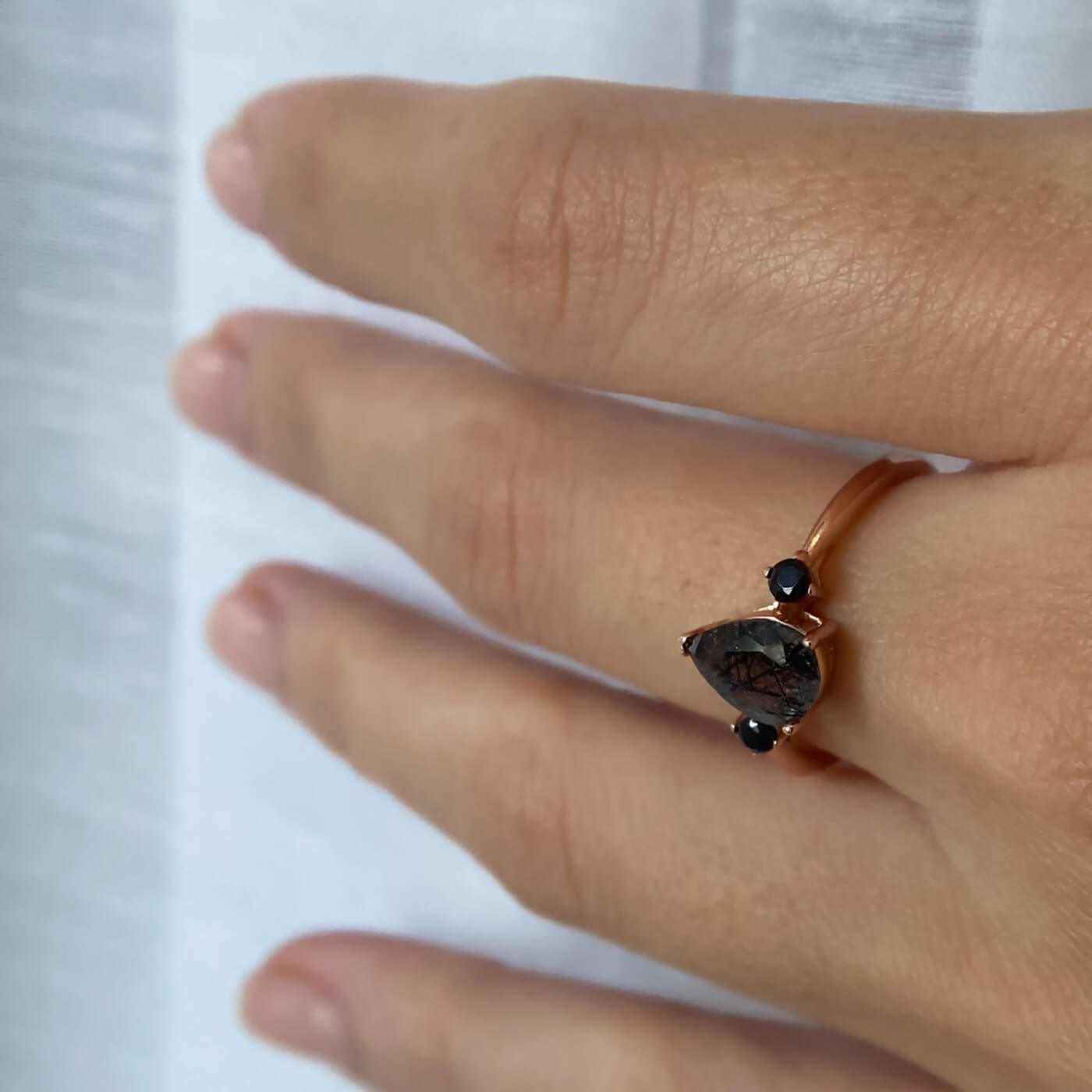 Black Quartz Ring image 6