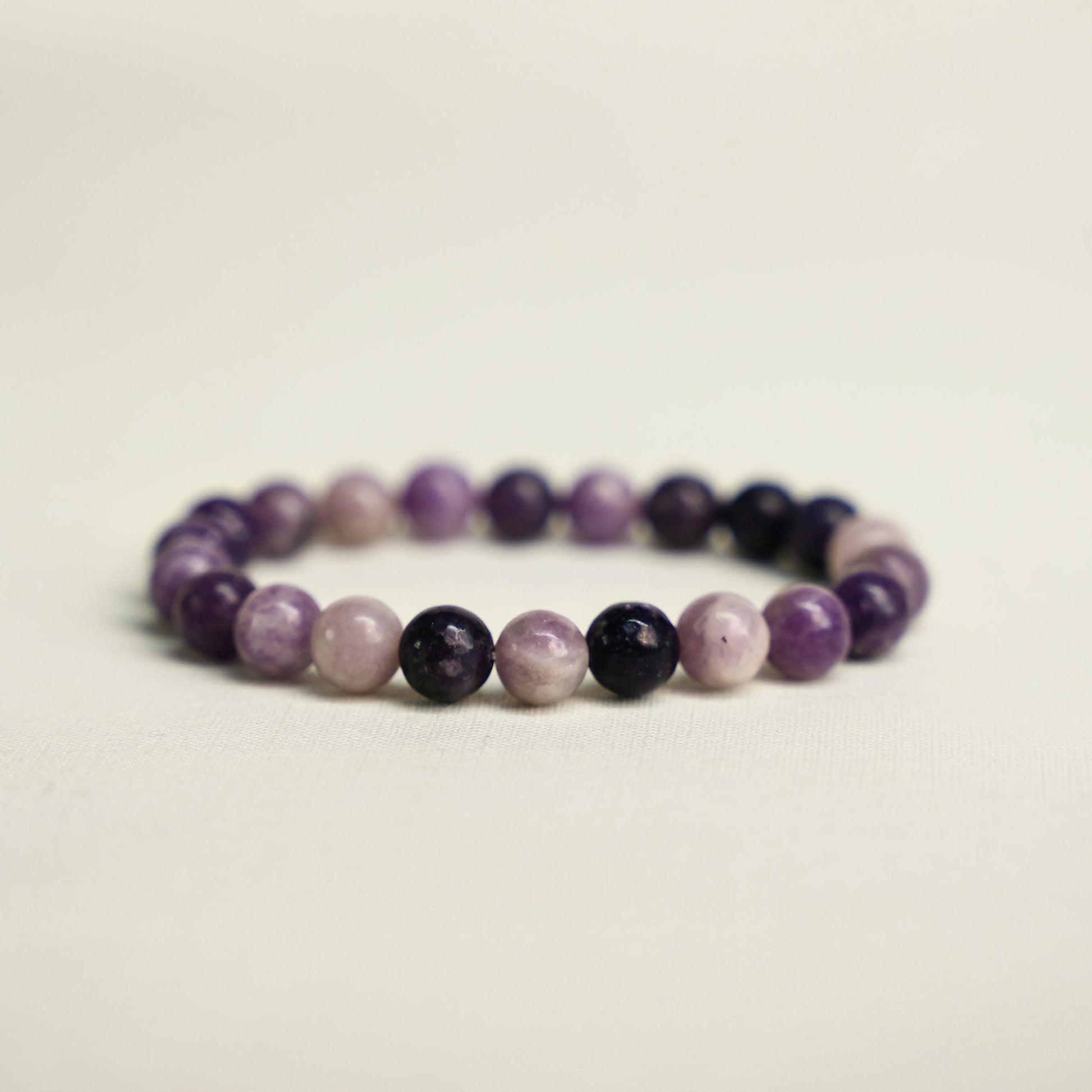 Lepidolite Bracelet Purple Stone Bracelet image 1