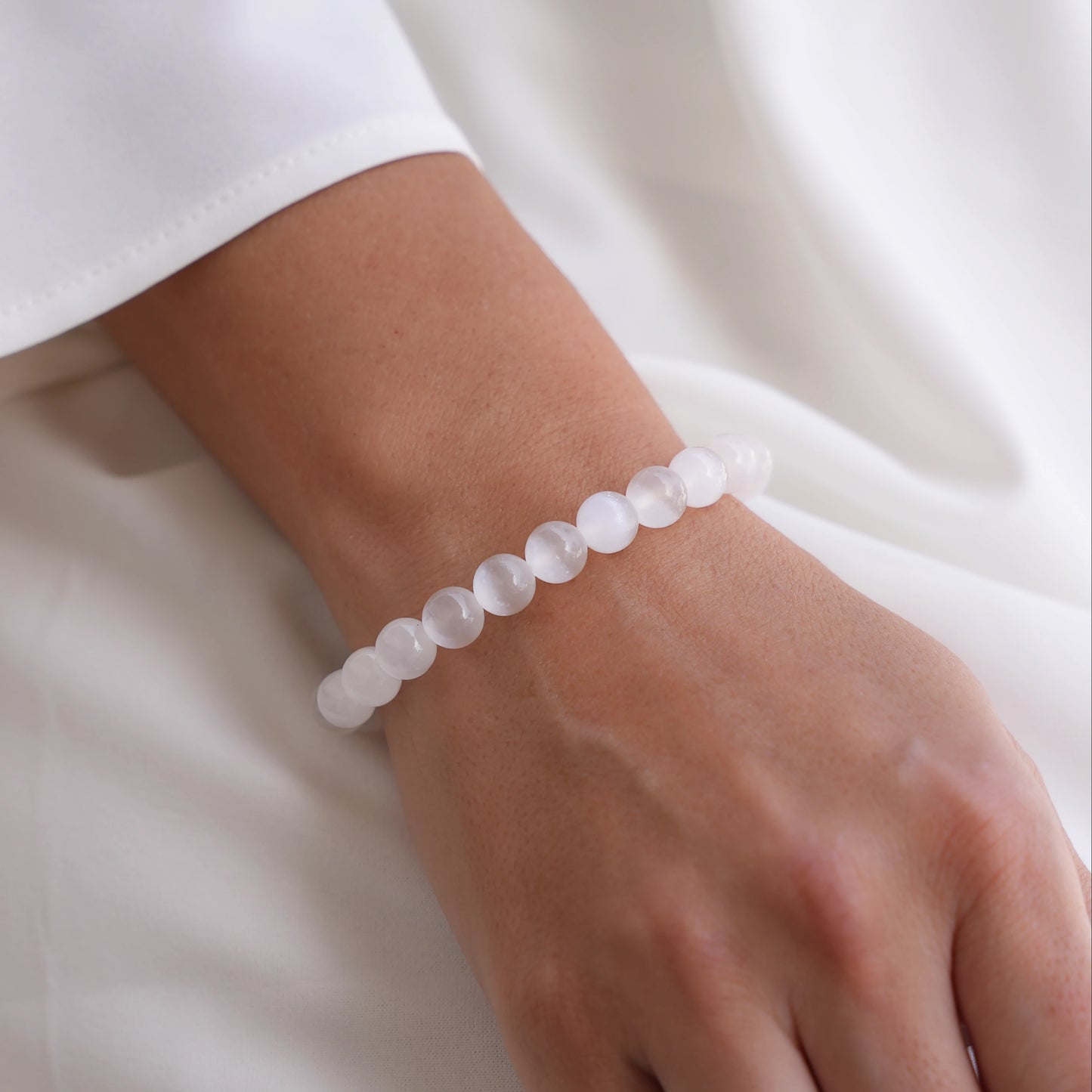 Luminous Clarity Selenite Bracelet