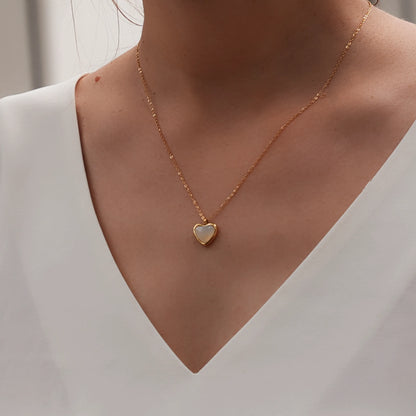 Heart Charm Necklace 18k Gold